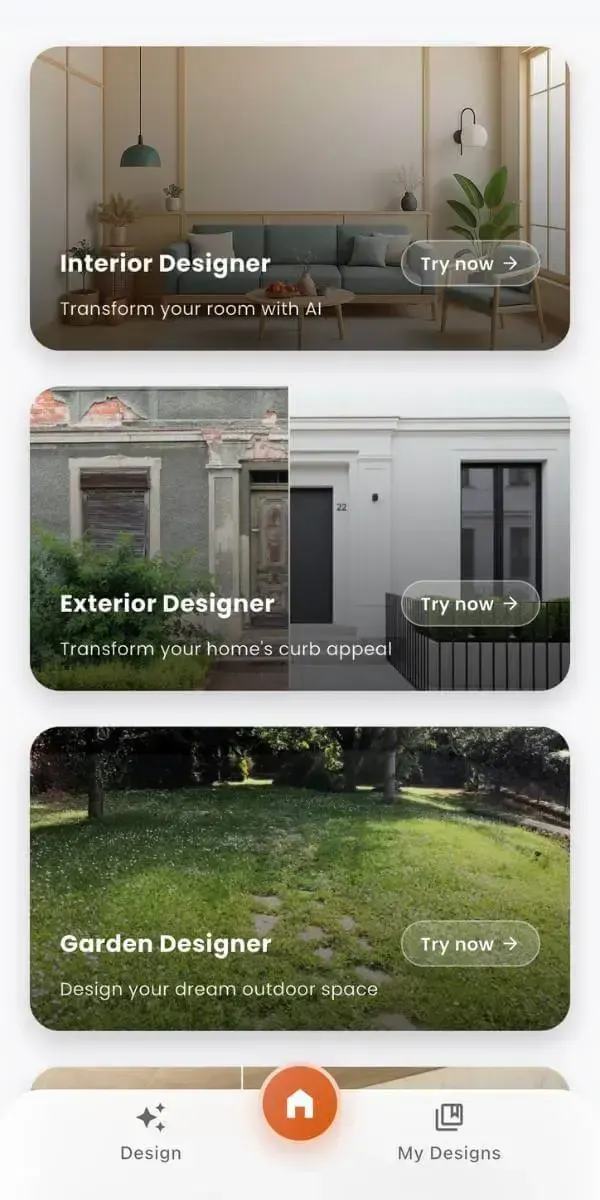 DecorAI App Vorschau – KI Einrichtungsapp Schweiz für iPhone und Android