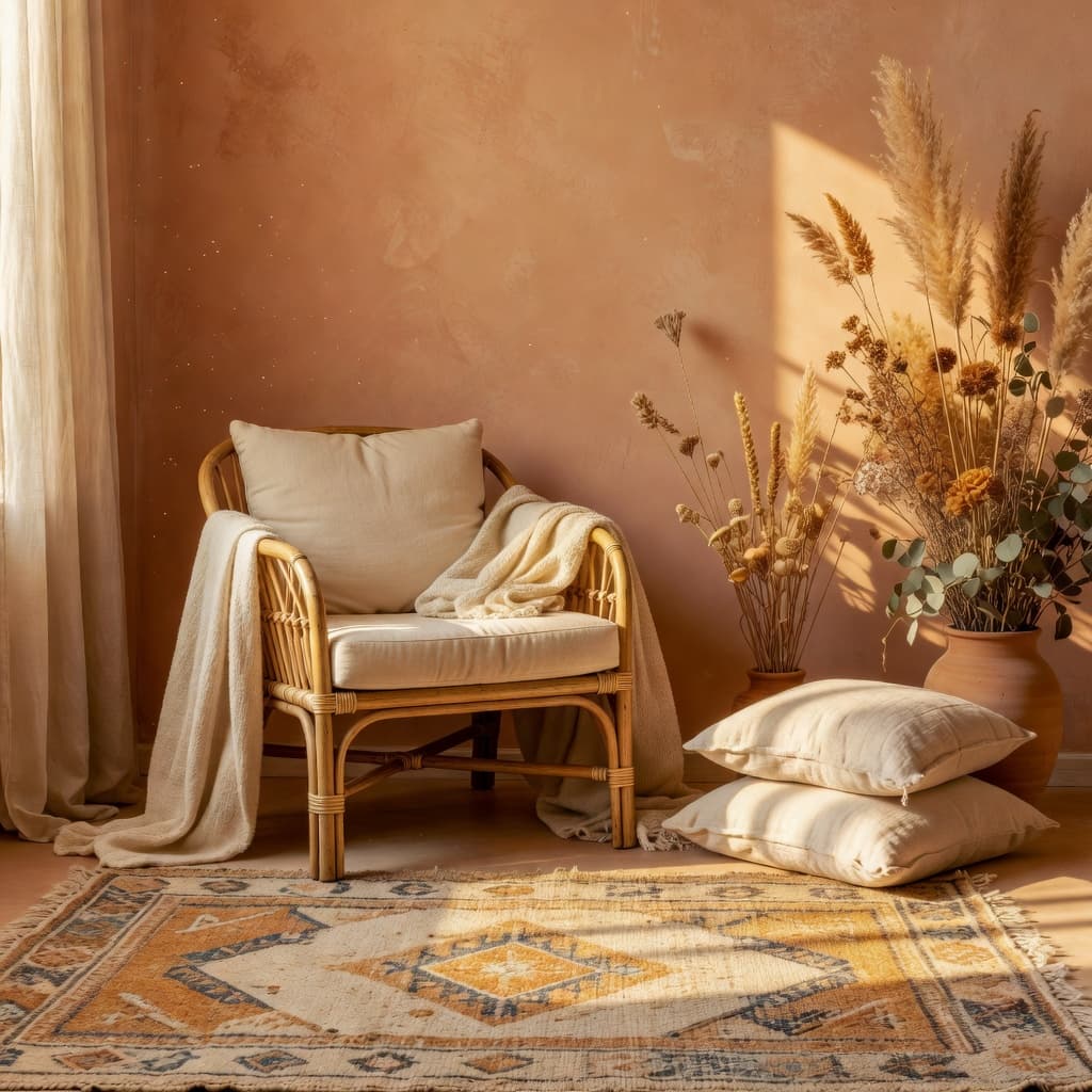 KI Einrichtungsstil Boho – DecorAI Schweiz