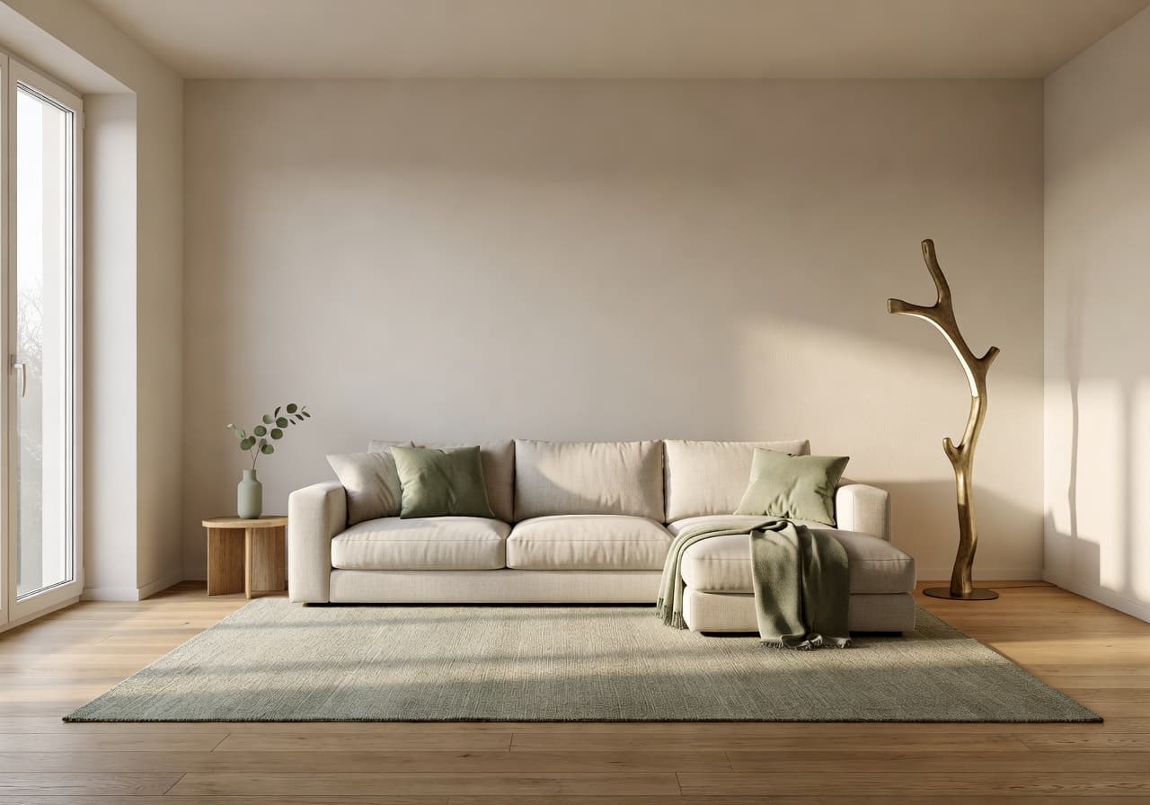 Wohnzimmer mit KI gestalten – KI Raumgestaltung mit DecorAI in der Schweiz